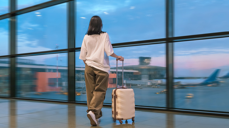 Girl at an airport