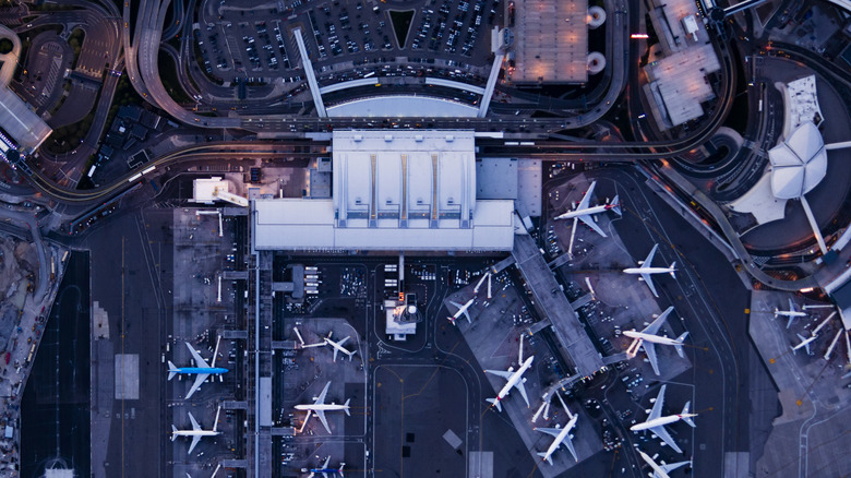 View over an airport