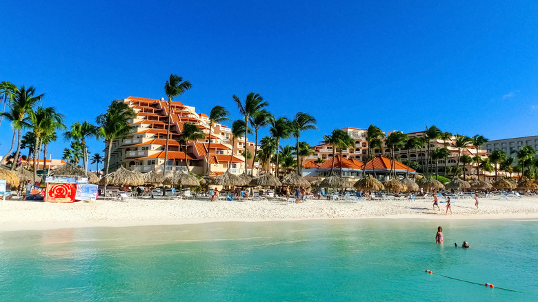 Beach near Hyatt Regency Aruba Resort Spa and Casino in Aruba