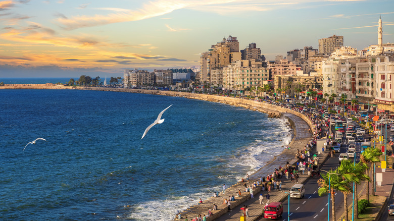 The Mediterranean harbour of Alexandria, Egypt