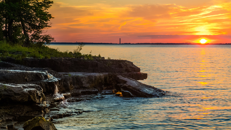 The shoreline on Kelley Island near Sandusky