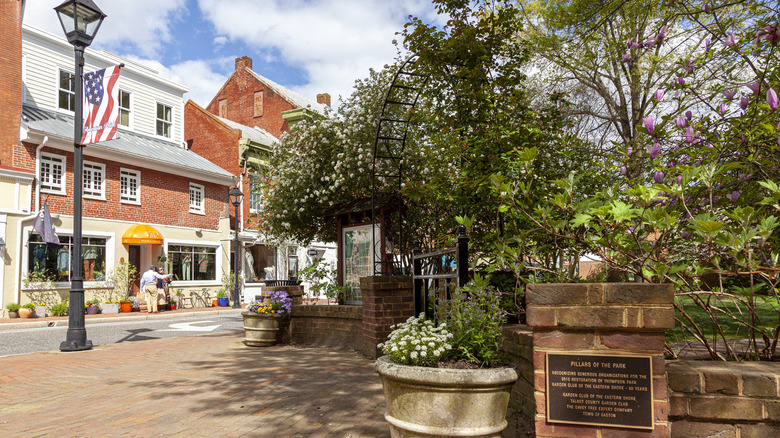 The small town landscape of Easton, Maryland