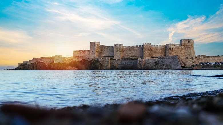 View of the castle on Bozcaada islands, Turkey