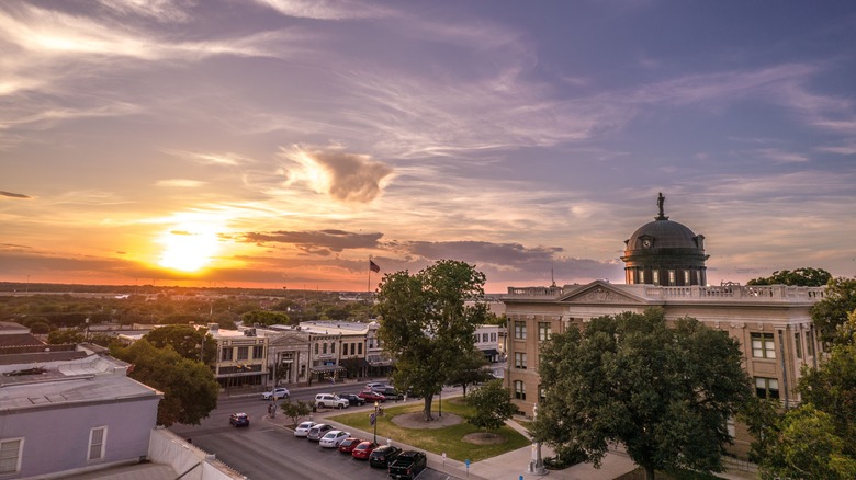 Georgetown, Texas, city landscape at sunset