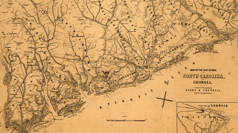 Historical map of South Carolina