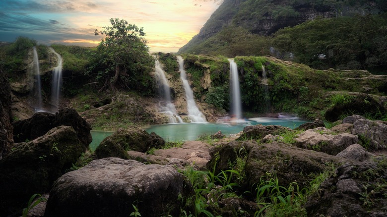 Wadi Dharbat Waterfalls in Salalah, Oman