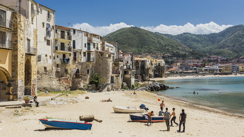 Cefalù Beach Sicily coastline