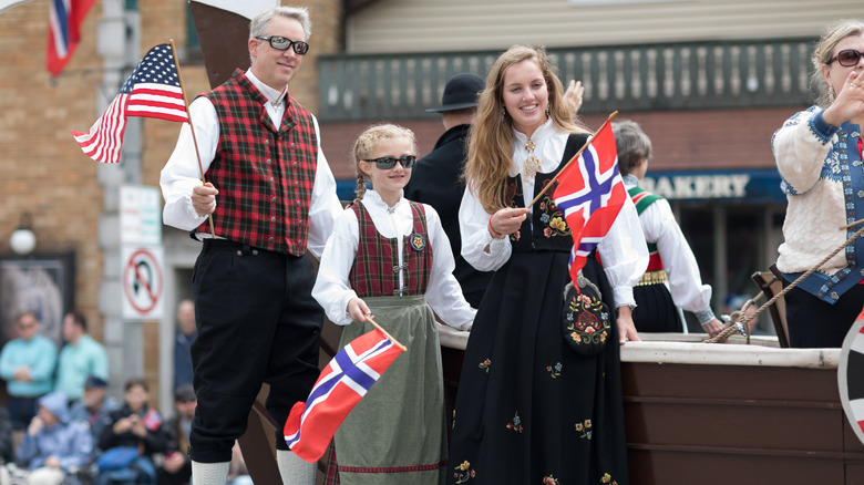 Syttende Mai parade in Stoughton, Wisconscin