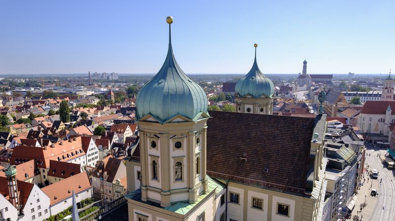 An aerial view of Augsburg