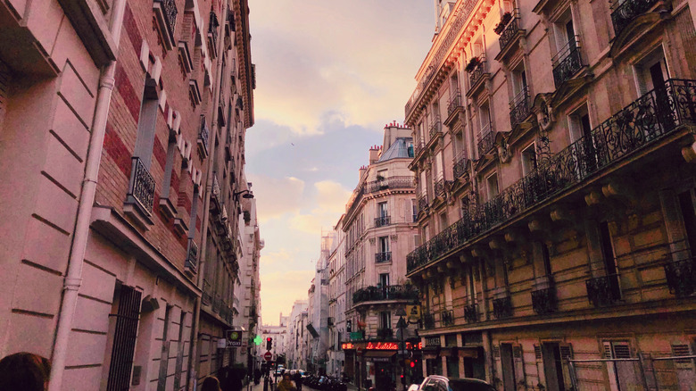 A street in Batignolles, a neighborhood in the 17th arrondissement of Paris, France