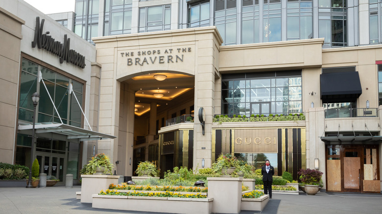 The entrance to The Shops at Bravern, including Neiman Marcus