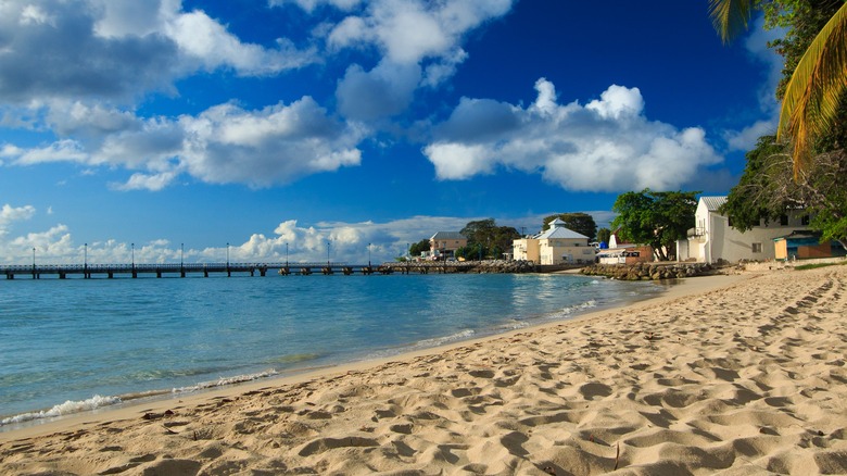 Speightstown pier and beach