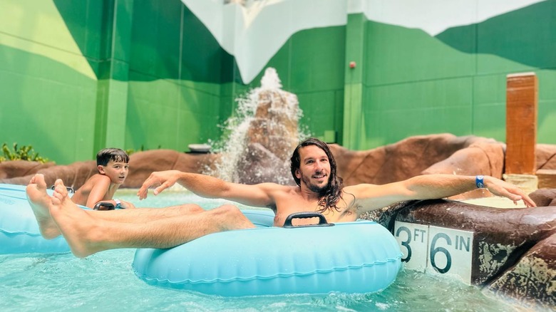 Man in the water at Massanutten water park