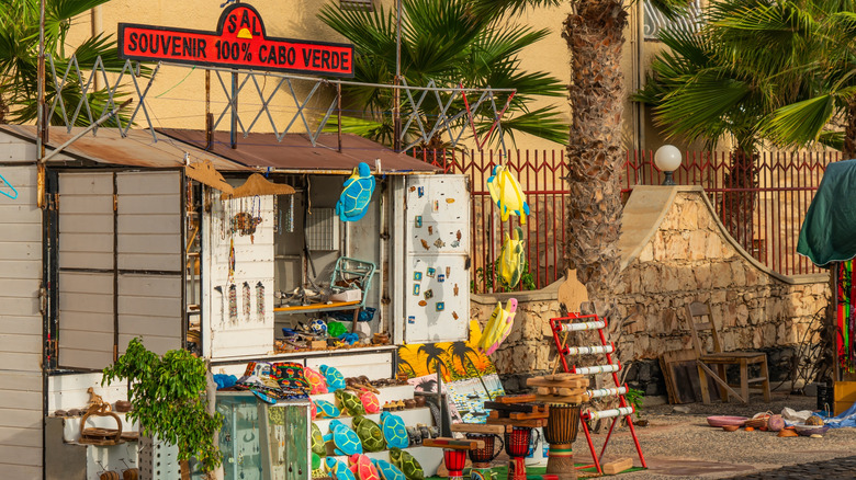 A souvenir shop on Sal Island