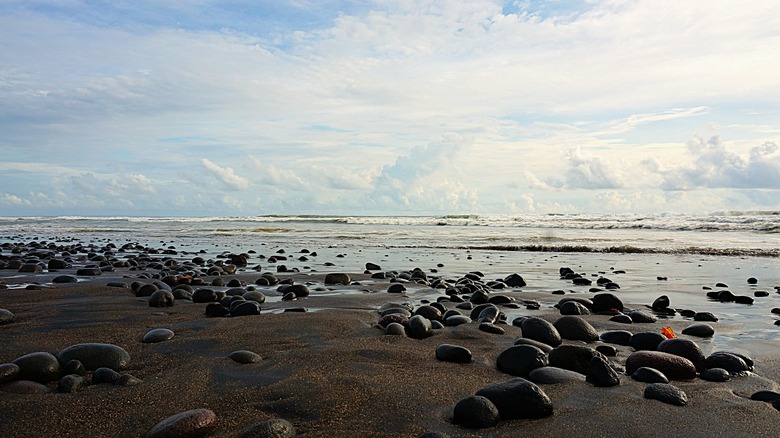 Black sand of Balian Beach