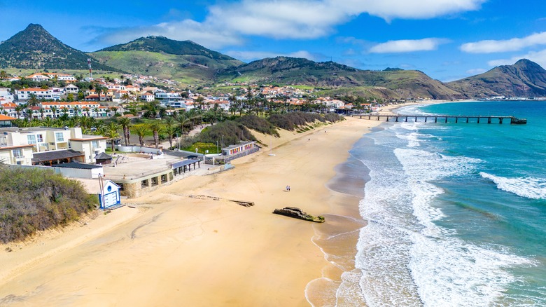 sandy beach at Porto Santo