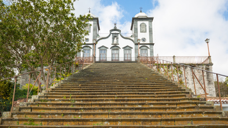 stairway to church above Funchal