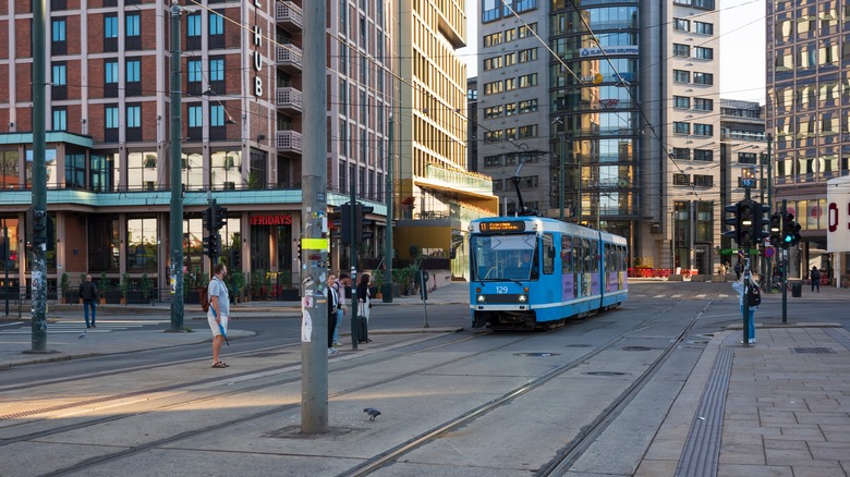 A tram operating in Oslo