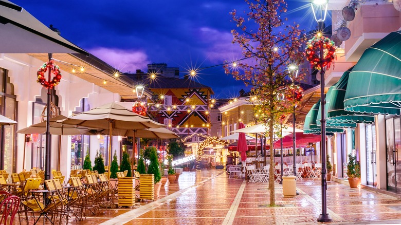 Skanderbeg Square, Tirana, at night