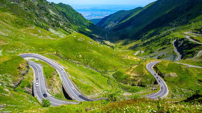 The Transfagarasan highway in Romania