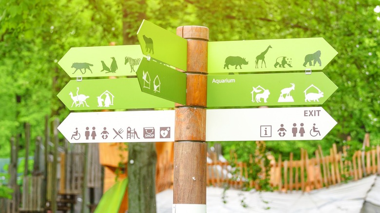 signs to destinations Zoo Berlin