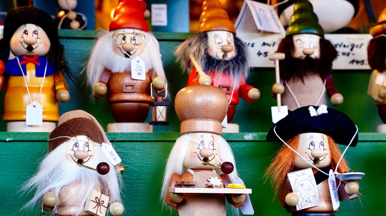 Wooden toys for sale at Dresden Christmas market