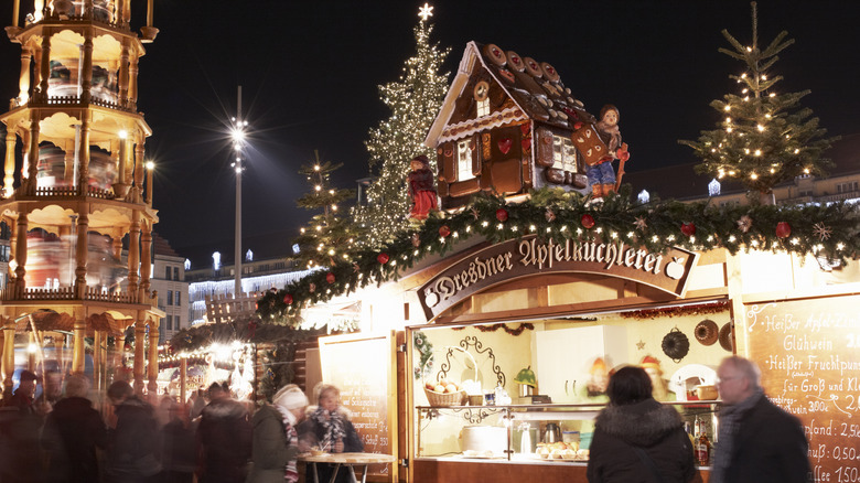 Food stall at Dresden Christmas market