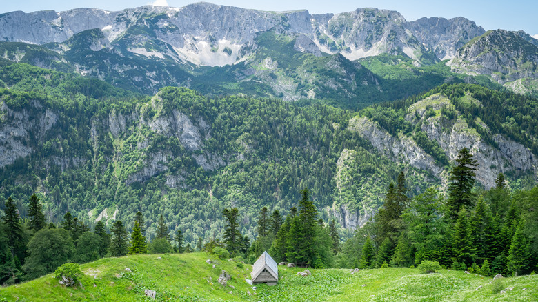 View for hikers in Sutjeska National Park, Bosnia