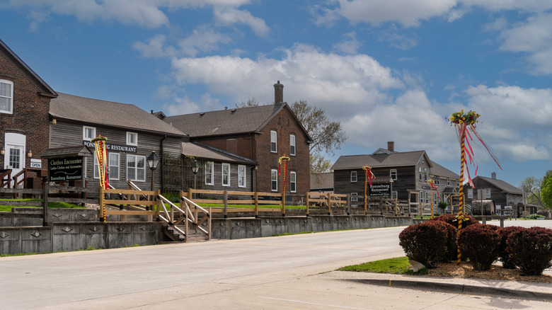 Traditional buildings and Maipole in Amana Colonies