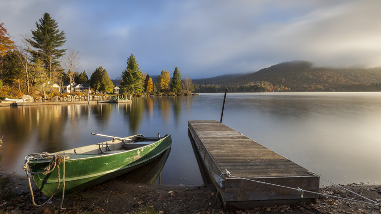 Blue Mountain Lake landscape