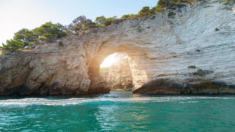 Rock formations along Gargano coast