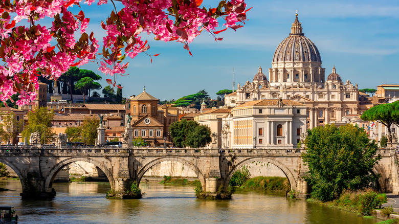 The Tiber River in spring