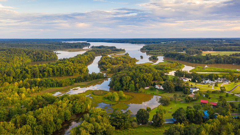 Lake Oconee Georgia aerial view