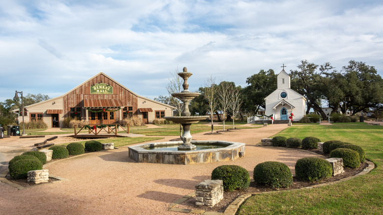 Market and church in square