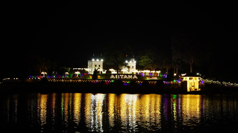 The Astana seen from Sarawak's river southern bank at night