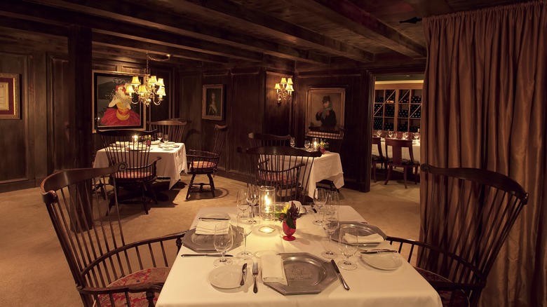 Interior of restaurant at American Club Kohler