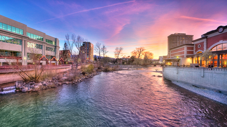 The historic Riverwalk District in Reno, NV