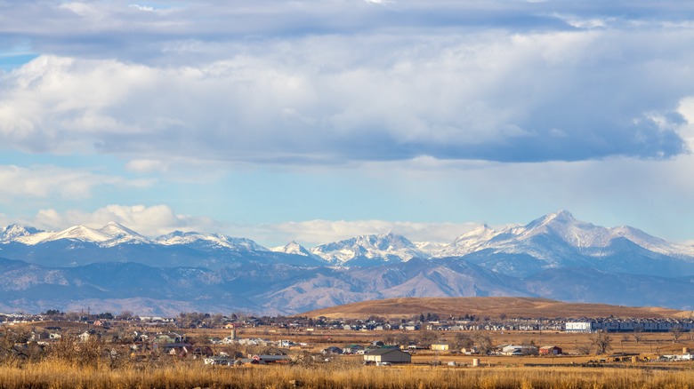 loveland city with mountains in background