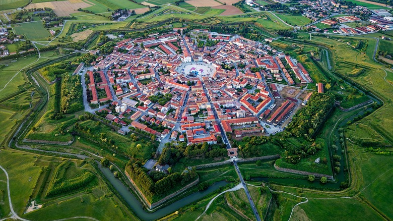 Palmanova fortress Italy aerial view