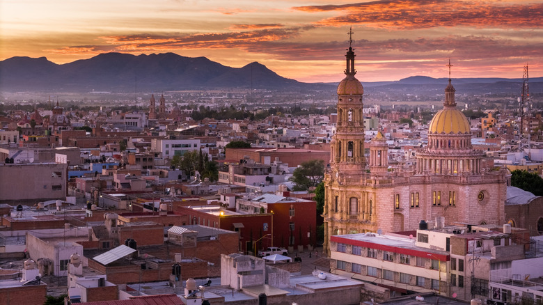 The Church of Saint Anthony of Padua and the city of Aguascalientes