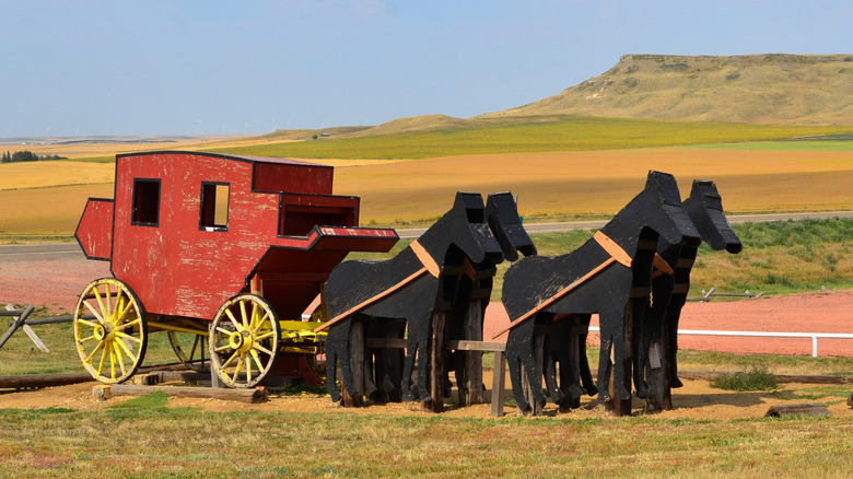 Outdoor Americana art in North Dakota's Hettinger County