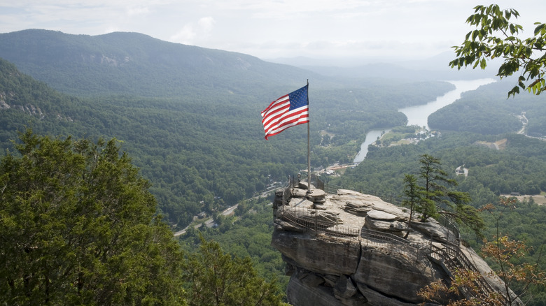 Overhead view of Chimney Rock