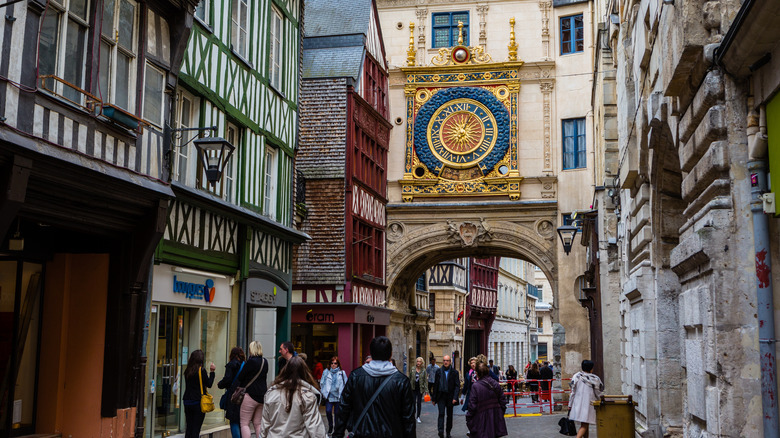 Rouen street with the Great-Clock