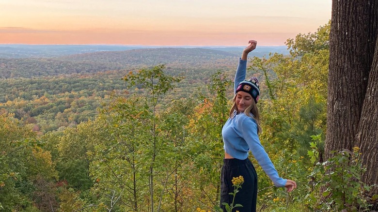 Woman hiking in Morrow Mountain State Park