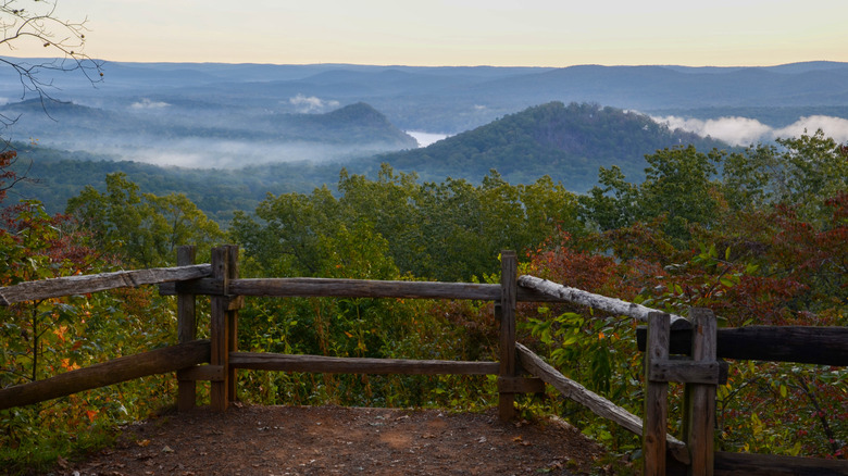 Scenic overlook of Morrow Mountain State Park