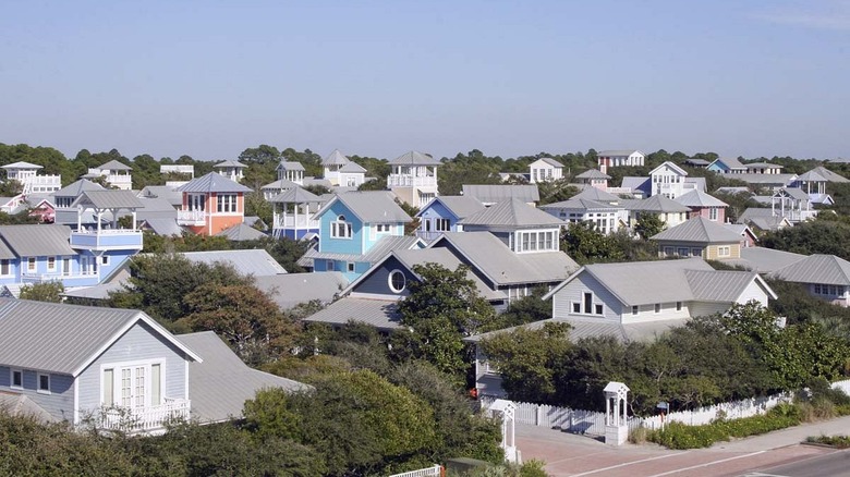 pastel-colored homes in seaside