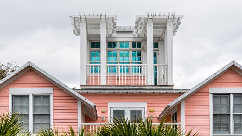 pink building in Seaside, Florida