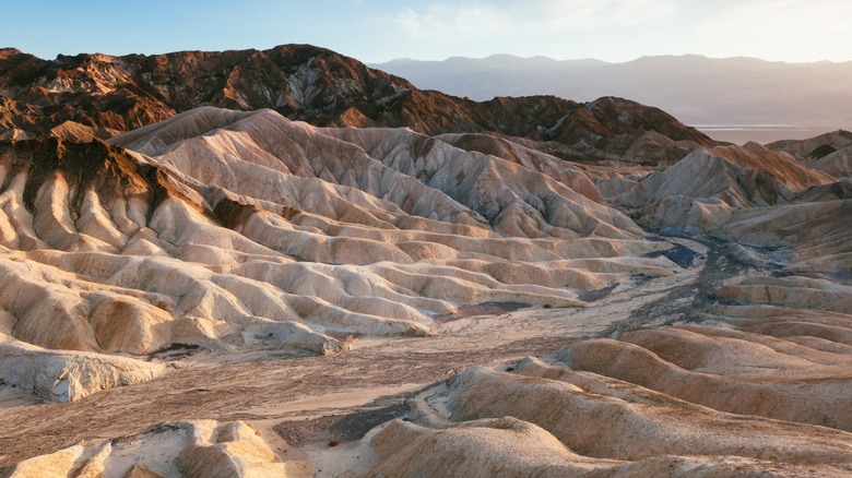 Strange desert mountains at Zabriskie Point in Death Valley