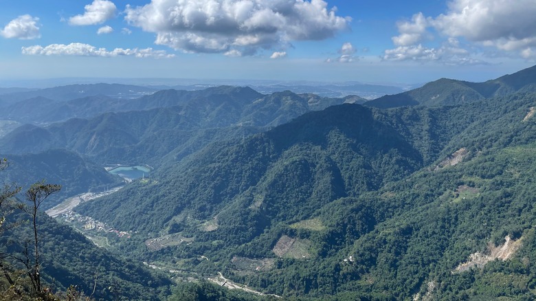 Mountain view on a sunny day in Guguan, Taichung