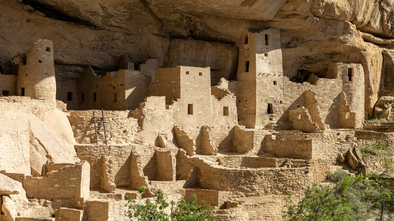 Ancient Puebloan ruins carved into a cliff